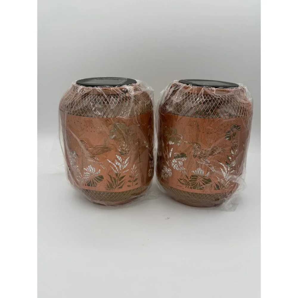 2 Pack‎ Hummingbird Solar Lanterns Outdoor Hanging Garden Lights Waterproof